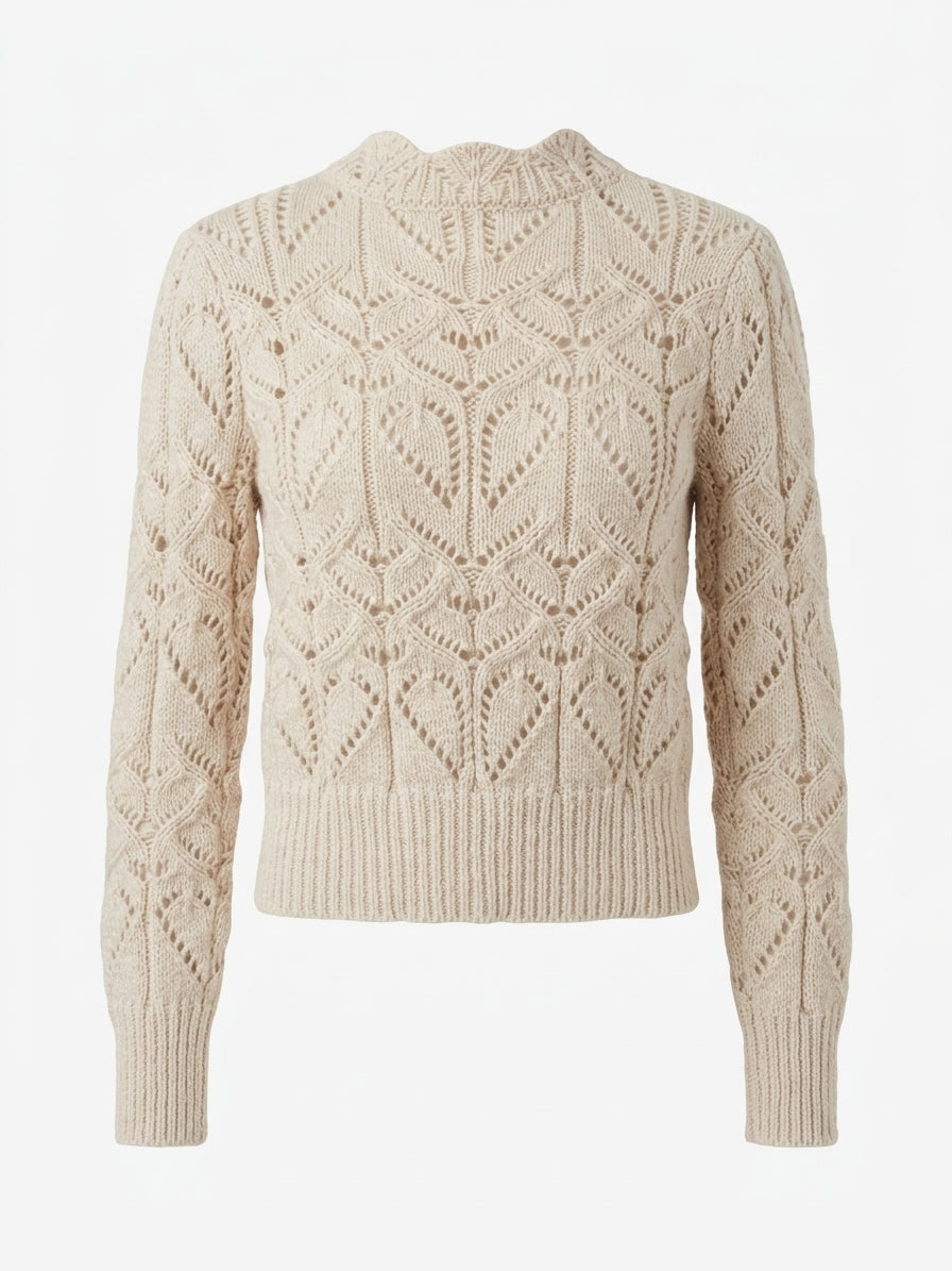 Rhoas · Picot Knit · Medium · Oatmeal