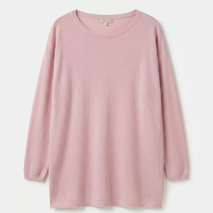 Benedetta B. · Merino Wool Blend Tunic Sweater · Medium · Blush
