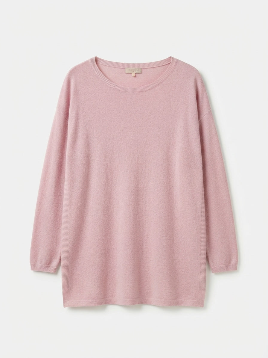 Benedetta B. · Merino Wool Blend Tunic Sweater · Medium · Blush