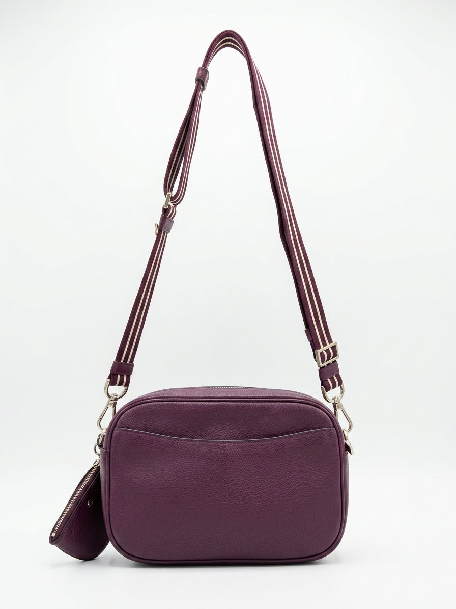 Kate Spade · Rosie Pebbled Leather Flap Camera Bag · Crossbody · Plum