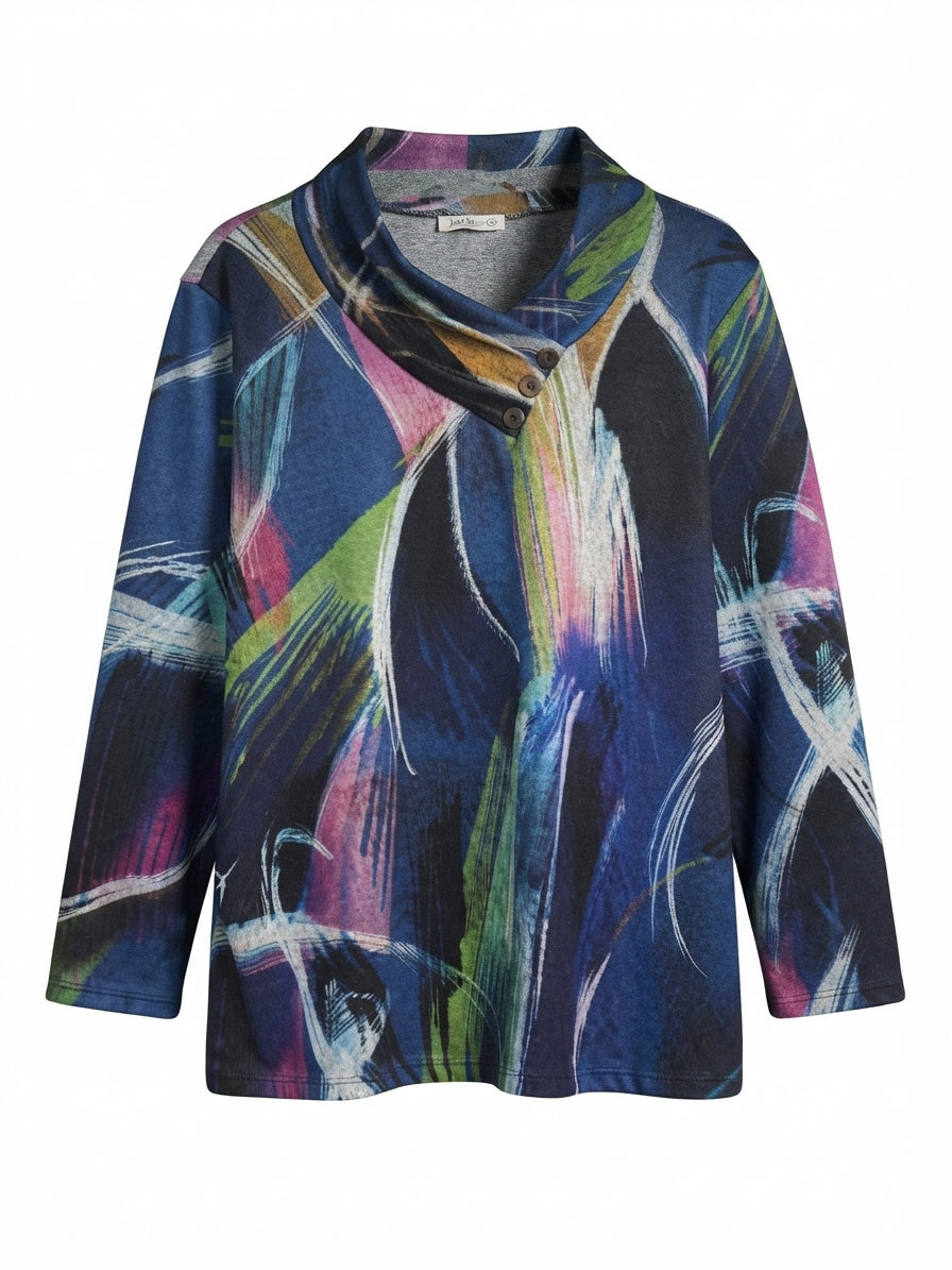 Jess&Jane · Brush Stroke Pattern · XLarge · NavyMulti