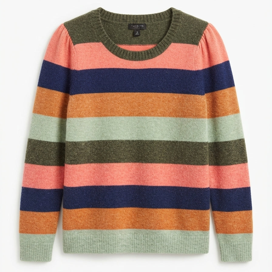 Talbots · Longsleeve Sweater · Medium Petite · Olive Multi