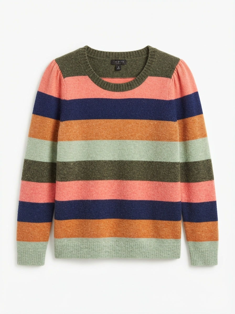 Talbots · Longsleeve Sweater · Medium Petite · Olive Multi