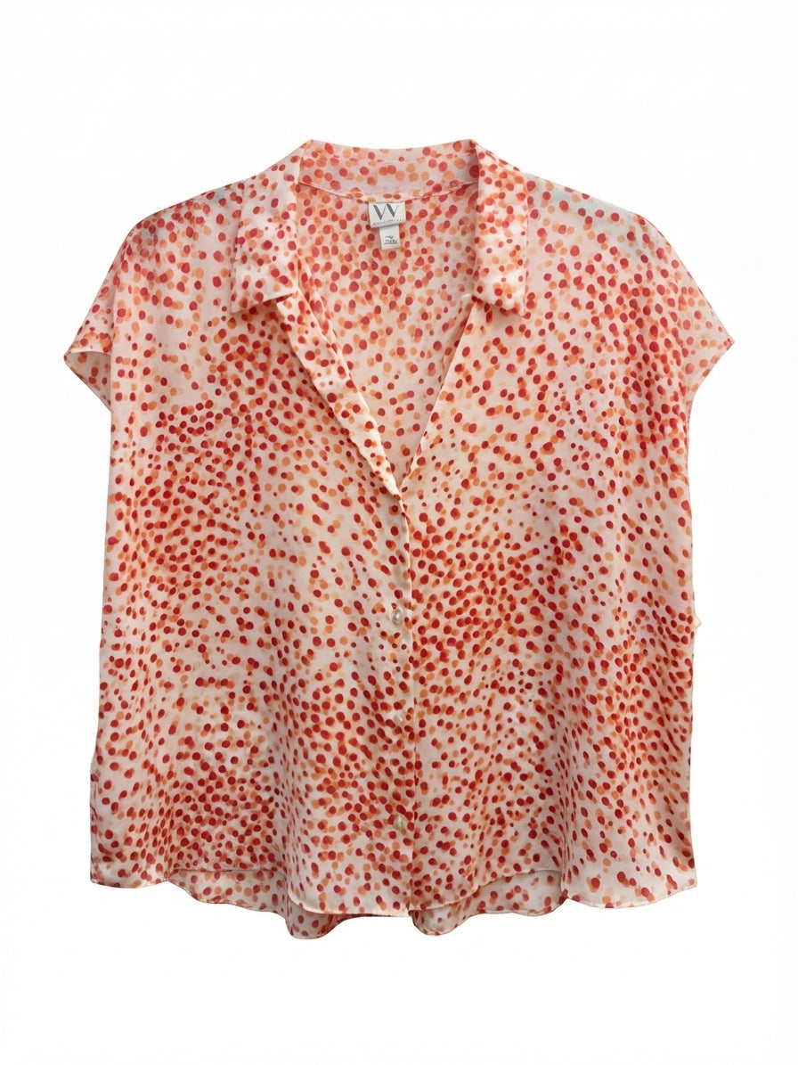 Worthington · Cap Sleeve Top · 1X · CreamRose