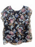 Vince Camuto · Flutter Sleeve Top · 2X · BluePurp+ Sheer