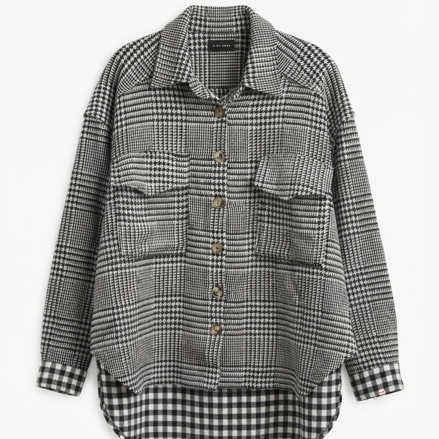 Miou Muse · Fashion Jacket · Small · White/Black Plaid