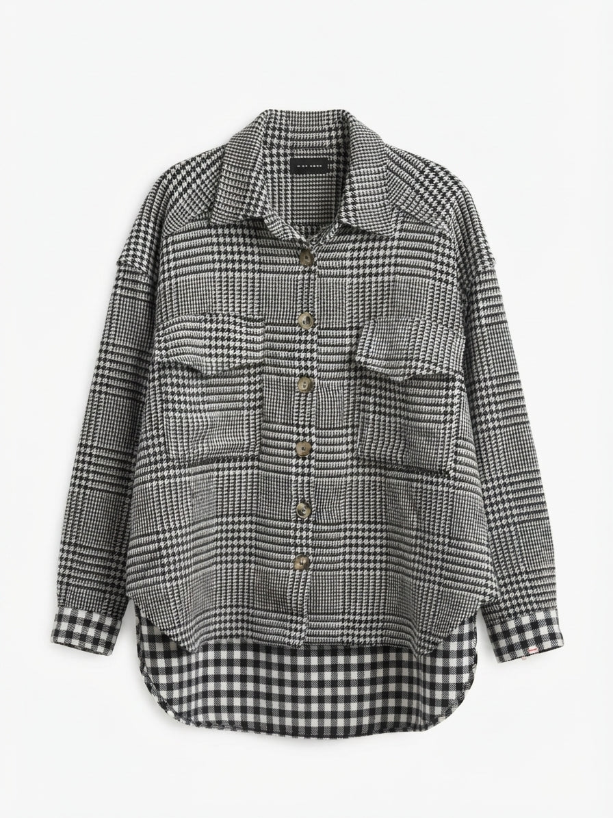 Miou Muse · Fashion Jacket · Small · White/Black Plaid
