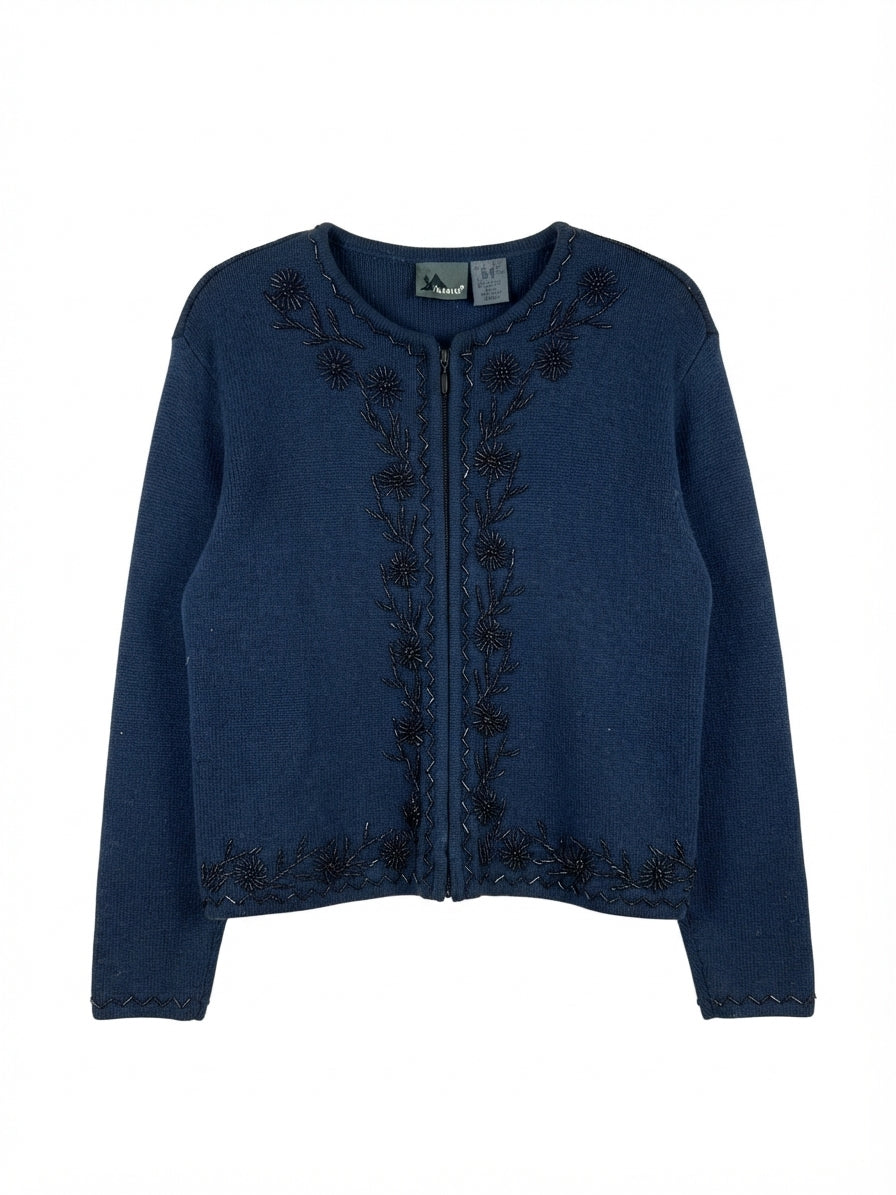 LIZClaiborne · Zip Up Cardigan · Medium · Navy