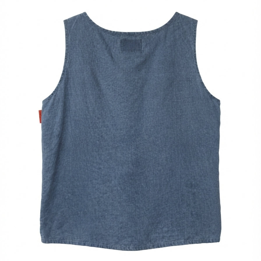 FLAX · Sleeveless Top · Medium · Denim