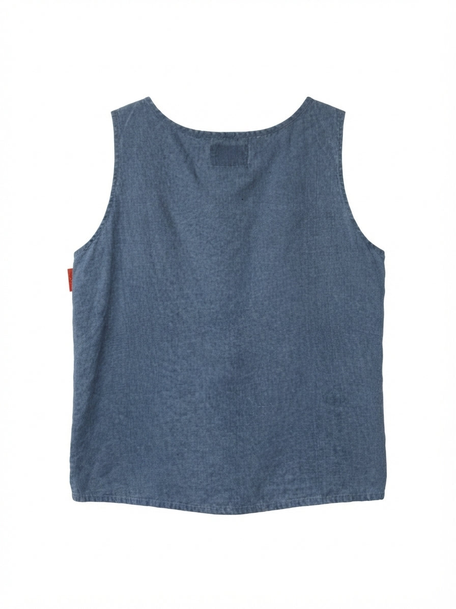 FLAX · Sleeveless Top · Medium · Denim