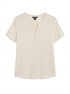 Hilary Radley · Short Sleeve Top · Large · Cream