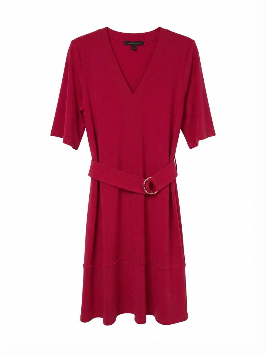 White House Black Market · Belted Dress · Large · Raspberry