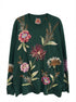 Johnny Was · Ivy Floral Embroidered Longsleeve · Large · Dark Green