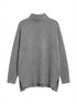 H&M · Mockneck Tunic Sweater · Large · Gray