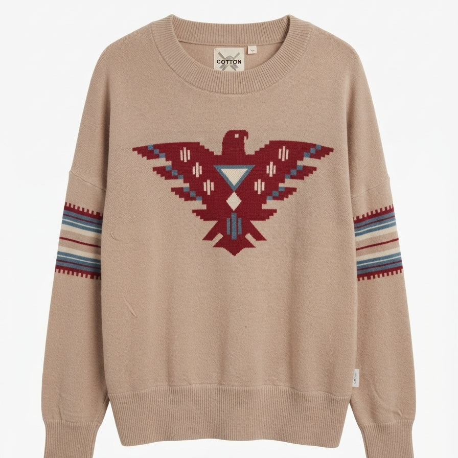 Cotton & Rye · thunderbird sweater · Large · Beige Multi