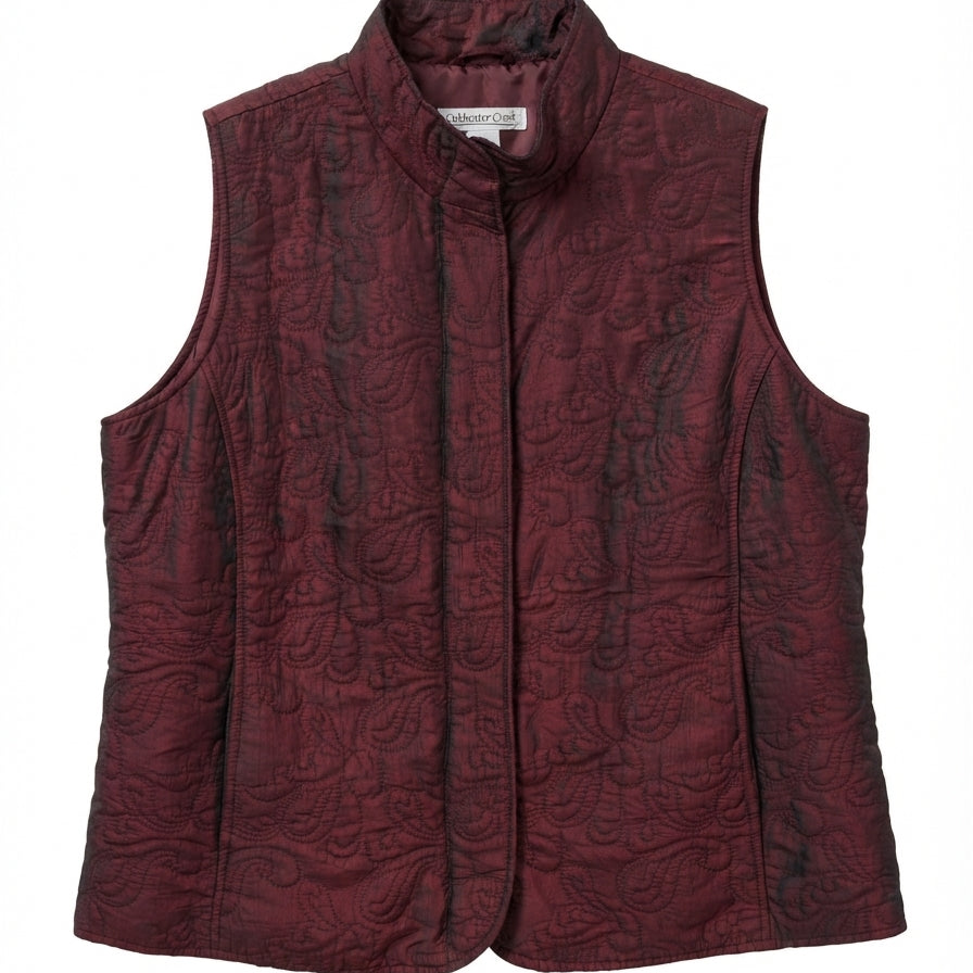 ColdwaterCreek · Vest · 1X · Garnet