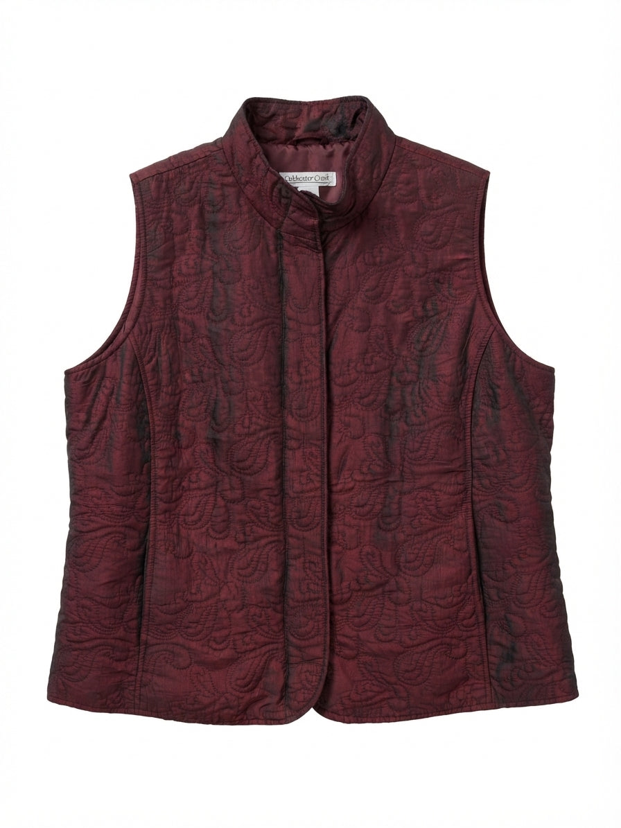 ColdwaterCreek · Vest · 1X · Garnet