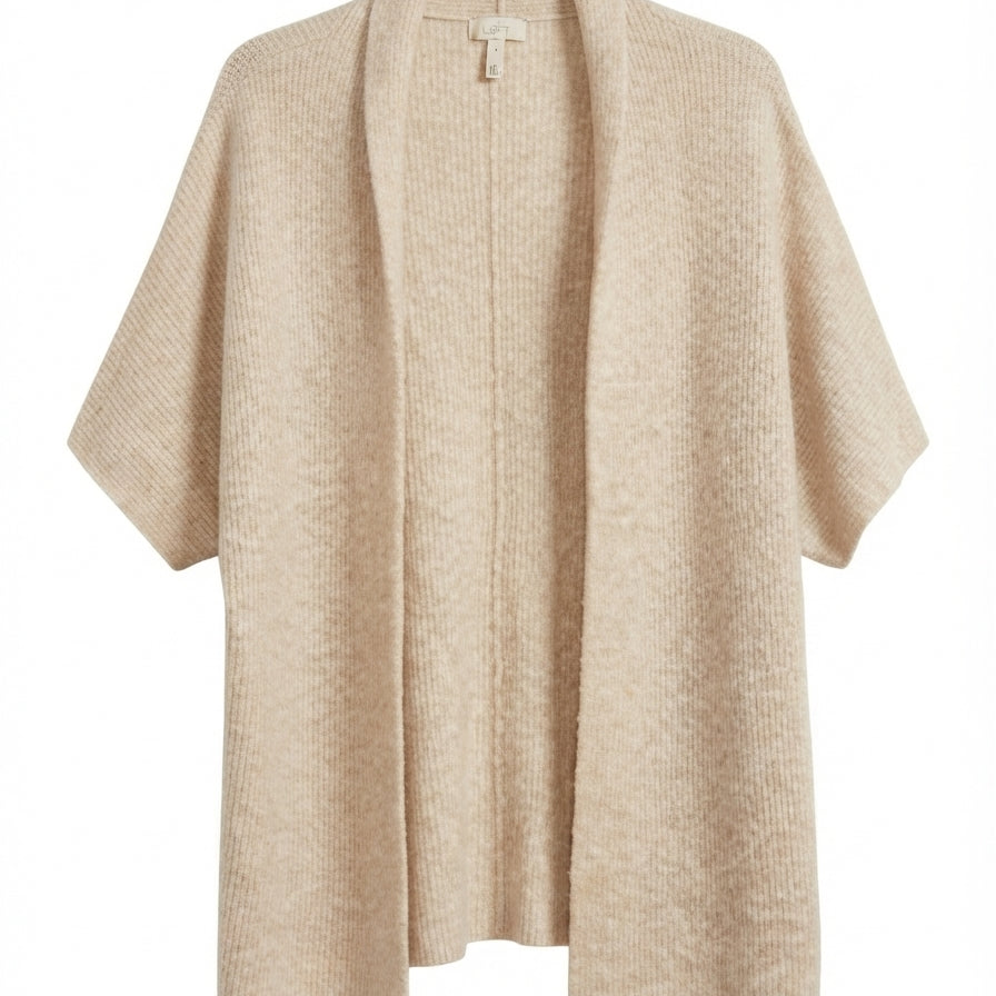 Leith · Open Drape Cardigan · Large · Cream