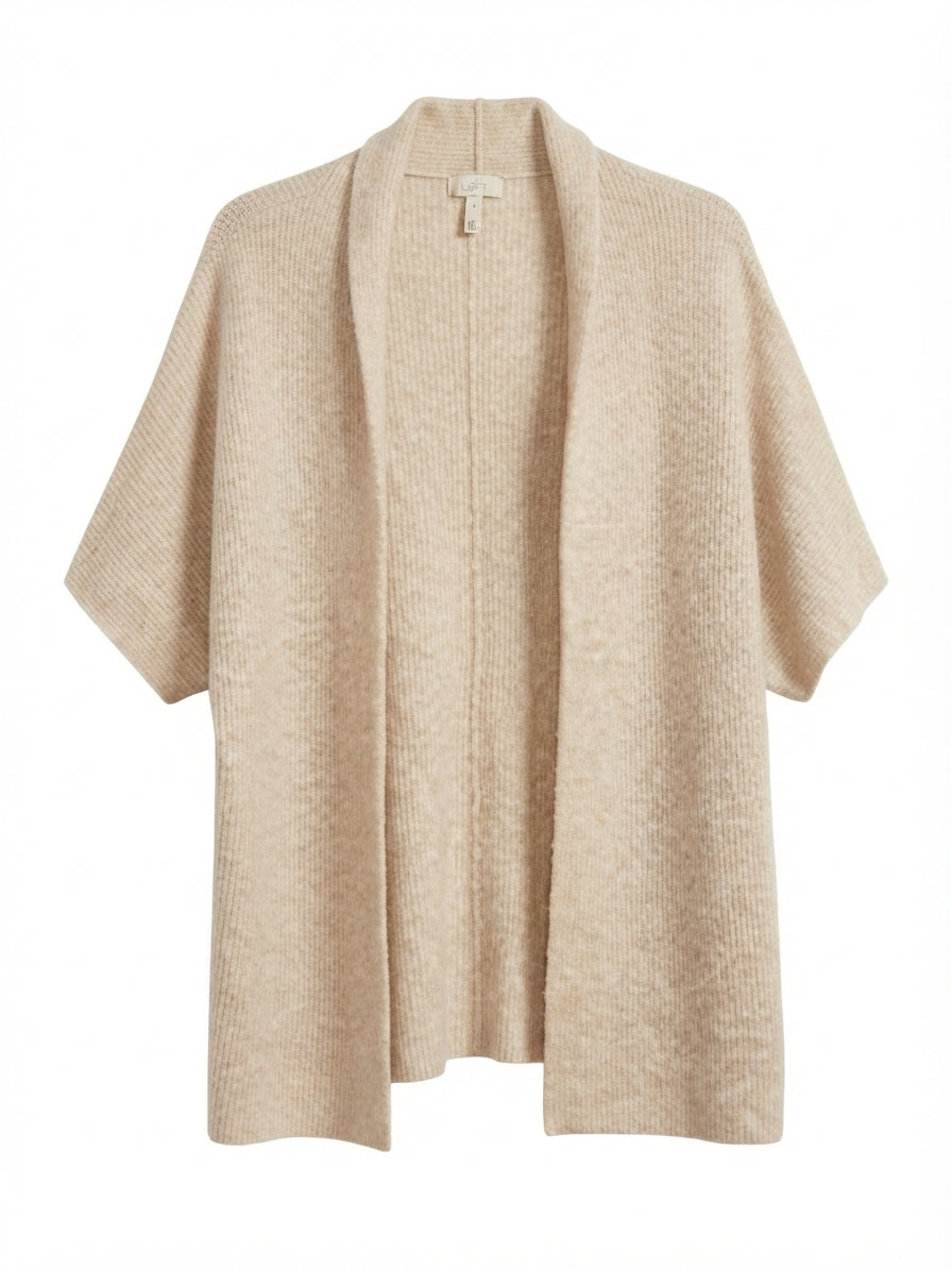 Leith · Open Drape Cardigan · Large · Cream