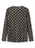 JMCollection · BlackCream Floral Split Neck · 1X · BlackCream