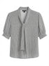 Adrianna Papell · Elbow Length Top · Large · WhiteBlk