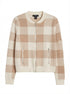 Cynthia Rowley · Zip Up Sweater · Large · WhiteBeige