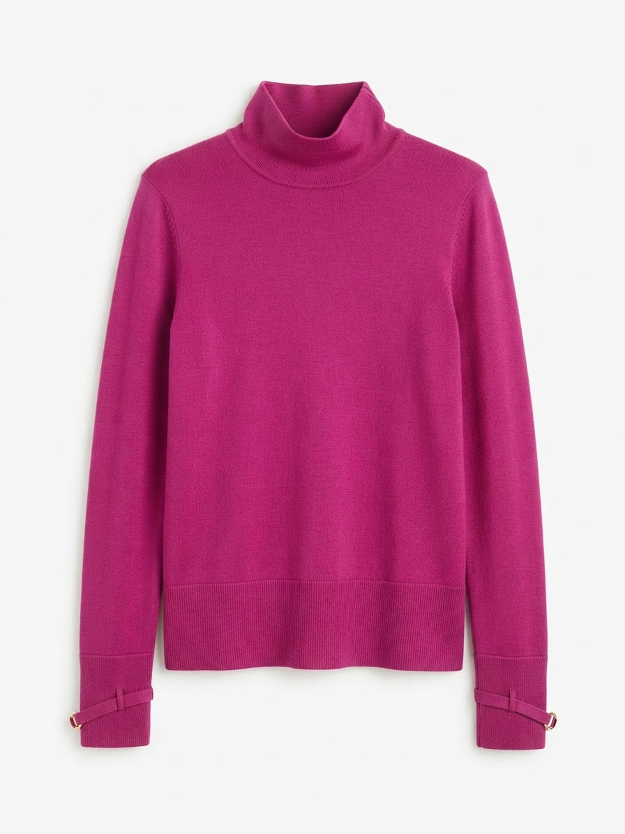 Carlisle · Turtleneck Top · Medium · Fuchsia