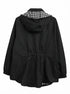 Susan Graver · RainCoat Black Hooded Gingham Lining · 1X · Black