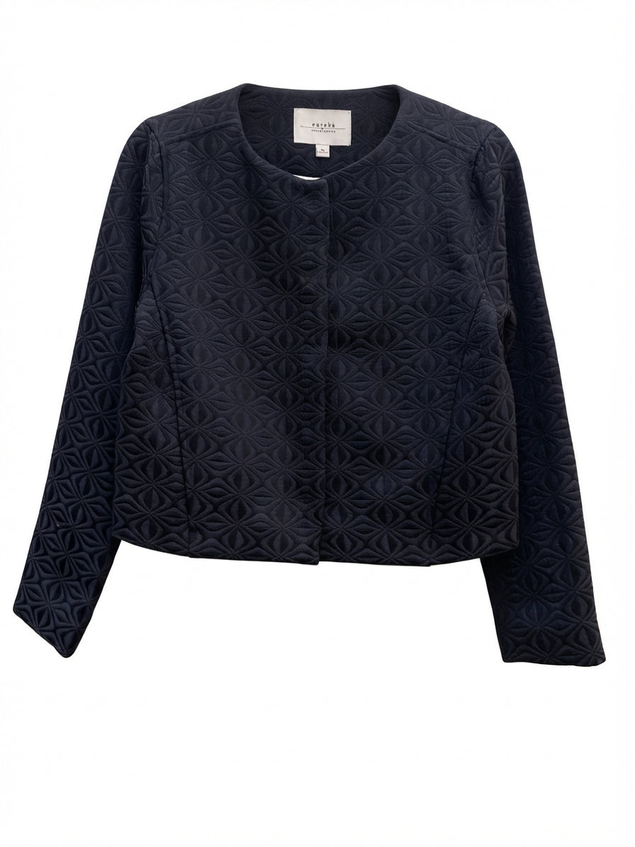 Eureka · Geotextured Snap Button Blazer · XSmall · Black
