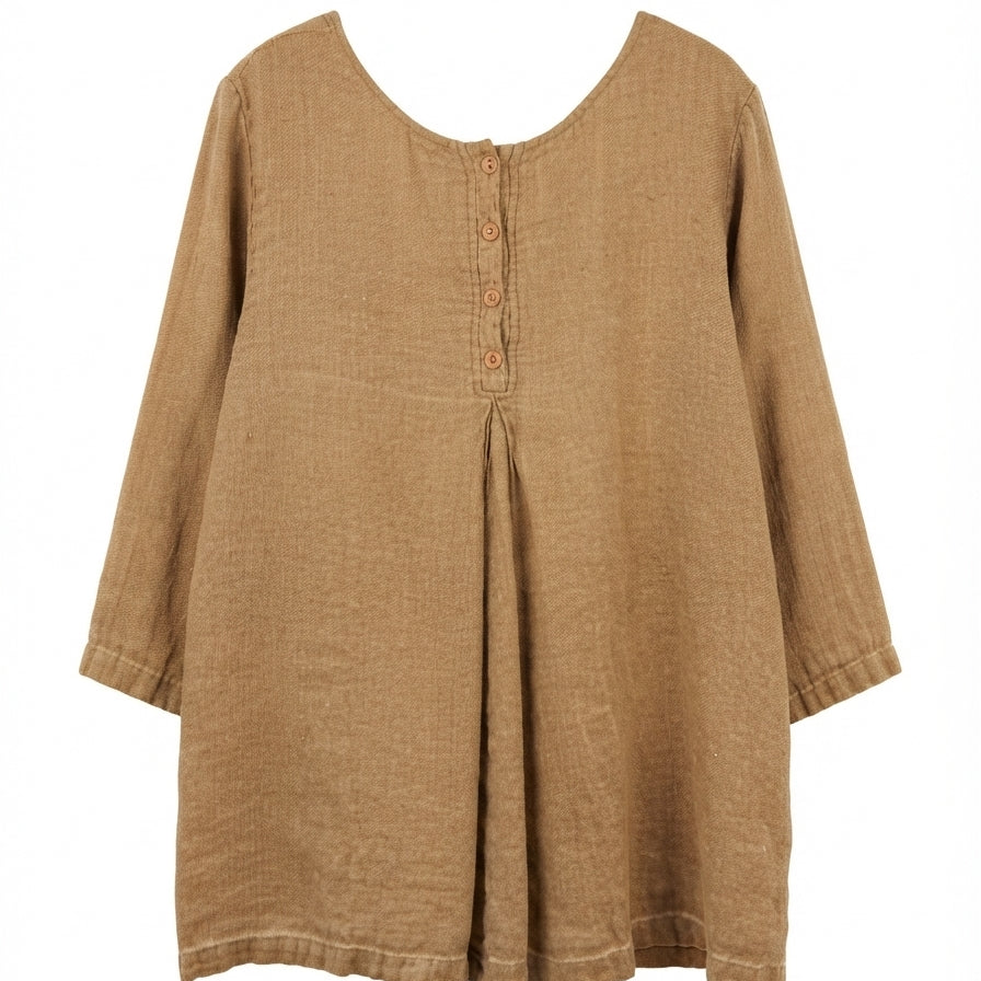 Flax · Tunic Top · Large · Wheat