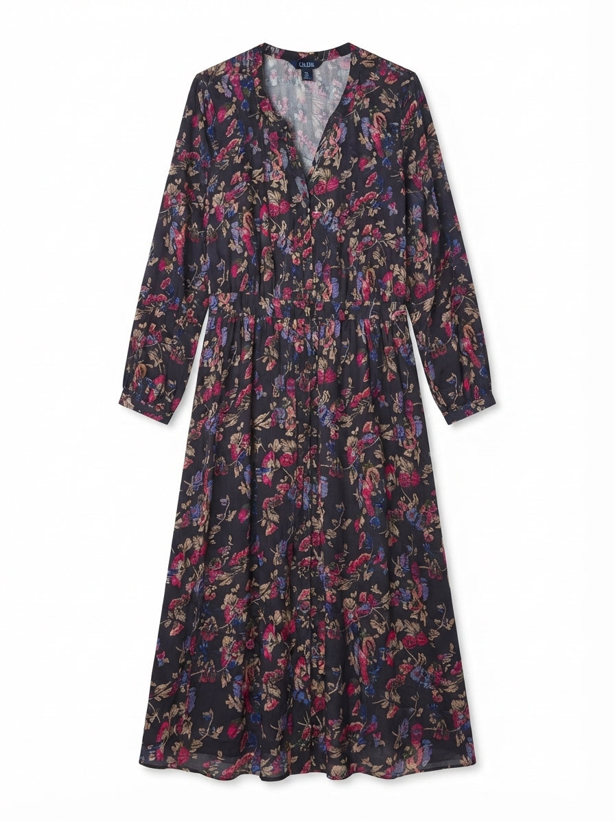 Chaps · Dress · XLarge · Black Floral