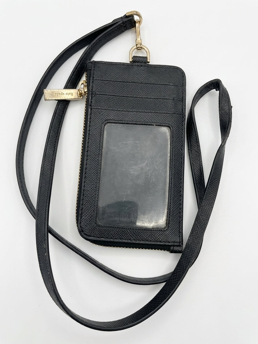 Kate Spade New York · Serafino Leather Card Case Lanyard · Lanyard · Black