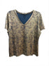 Free Kisses · ShortSleeve Top · 1X/2X · GoldBlue