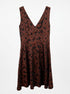 LOFT · Floral Print Lined Dress · 10 · BrownBlack