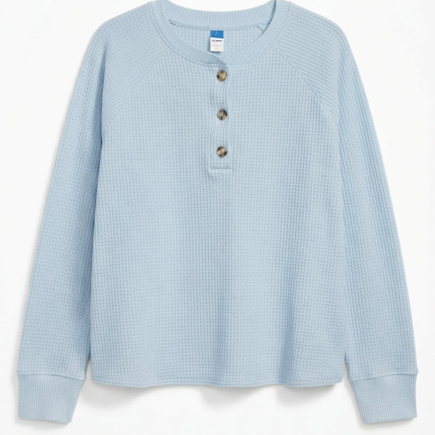 Old Navy · Henley Top · Large · BabyBlue