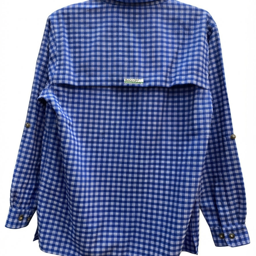 ExOfficio · Buzz Off Insectshield Long Sleeve Shirt · Large · Blue/White