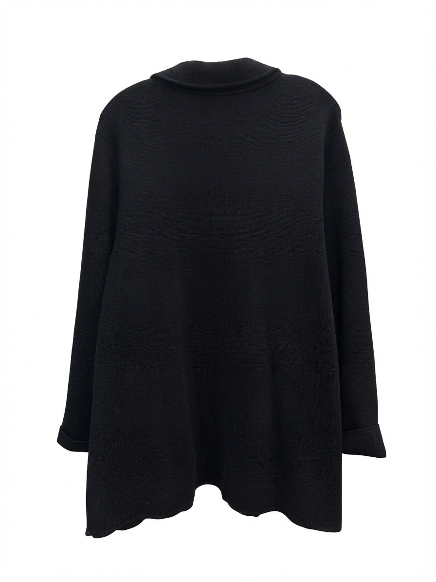 Talbots · Open Drape Cardigan · 2X · Black