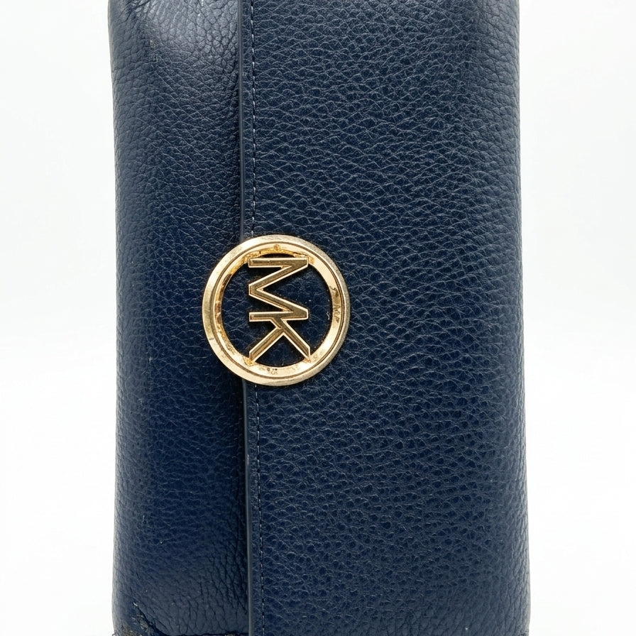 Michael Kors · Fulion Pebbled Leather Wallet · Wallet · Navy