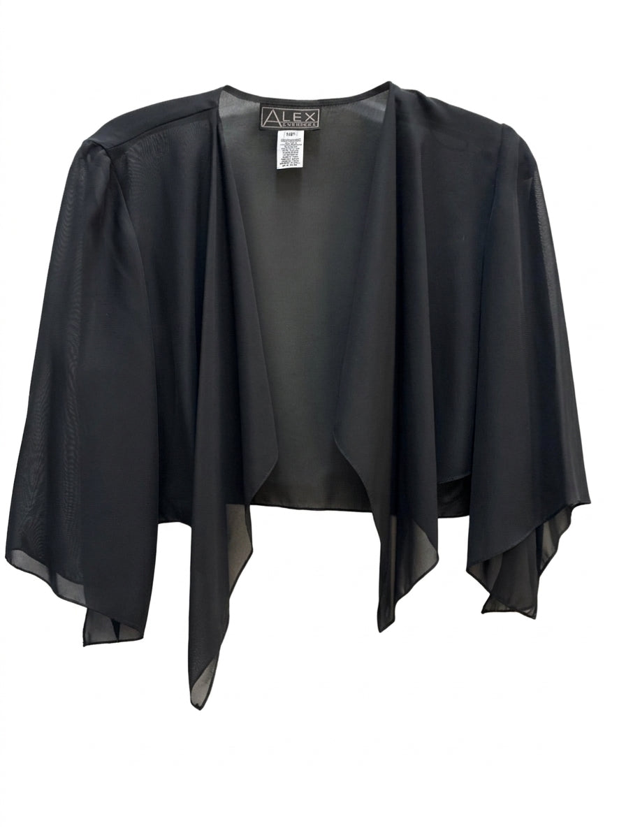 Alex Evenings · Sweater · Medium Petite · Black Sheer