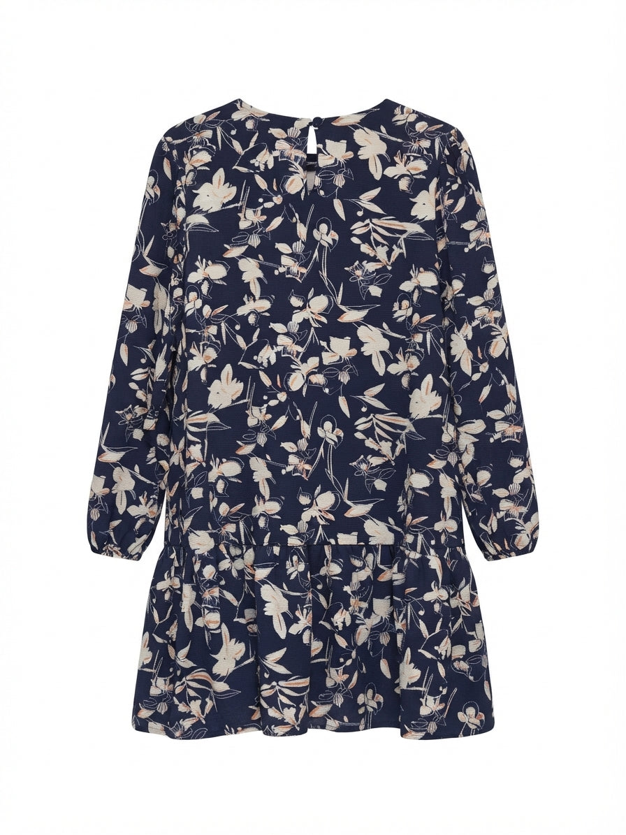 Caslon · Longsleeve Dress · 3X · NavyWhite Floral