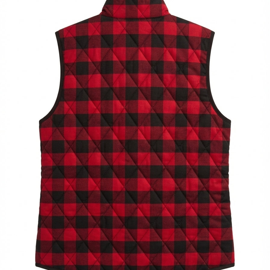 Coldwater Creek · Quilted Vest · Small · RedBlack