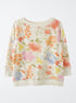 RalphLauren · Drawstring pullover top · Small · Cream Floral
