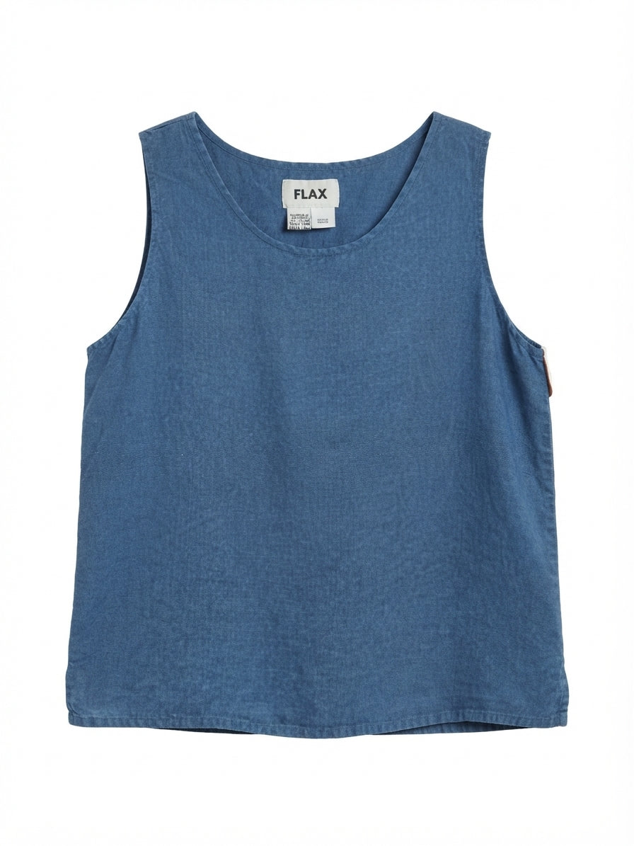 FLAX · Sleeveless Top · Medium · Denim