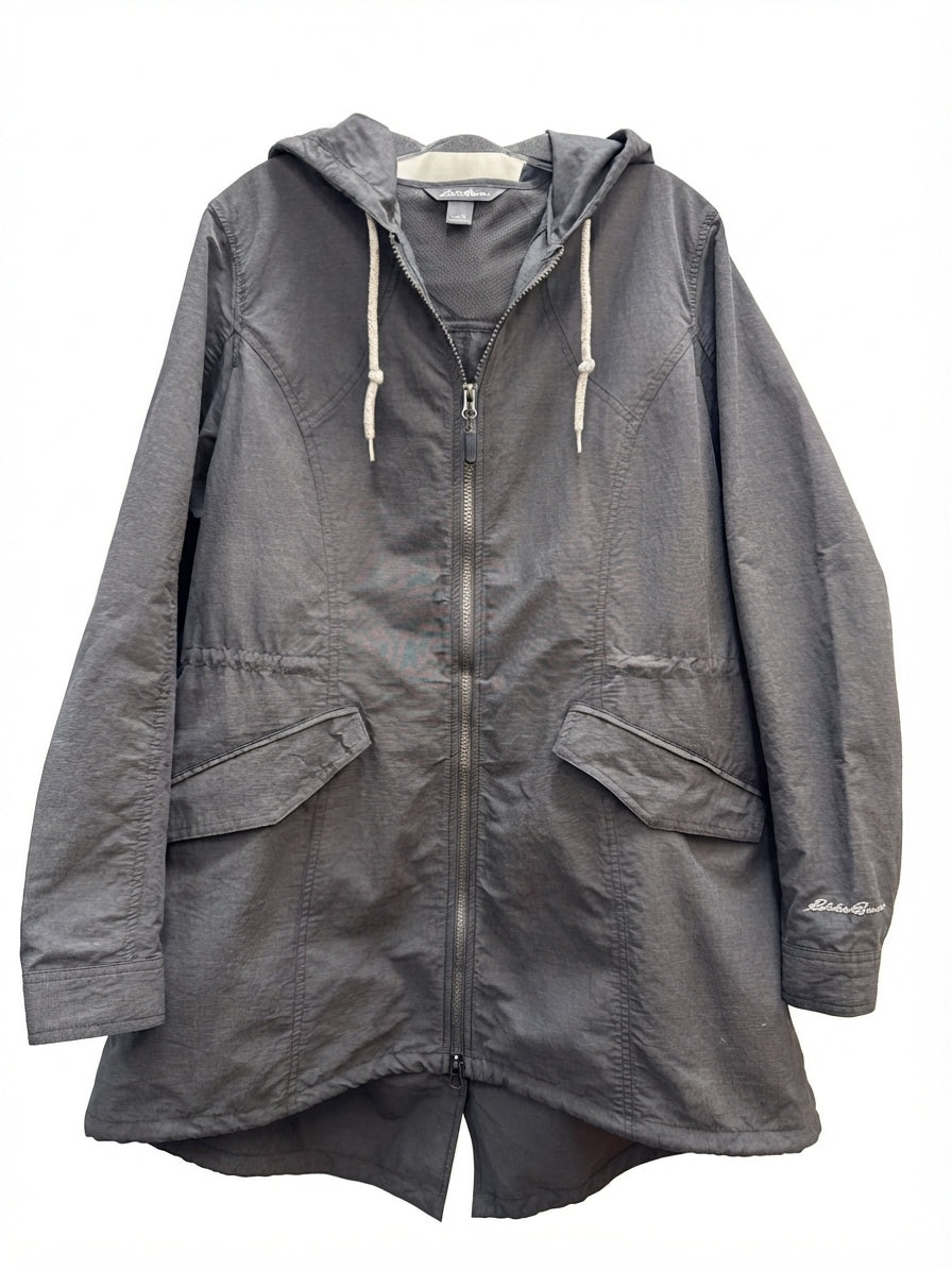 Eddie Bauer · Zip Up Nylon Cotton Blend Jacket · XLarge · DarkGray