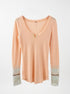 FreePeople · Long Sleeve Top · Medium · Peach