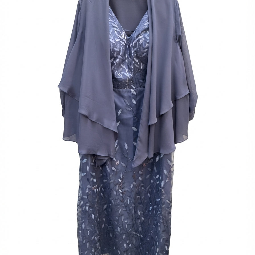 Witness of Love · 2 PC Dress Set · 2X · SteelBlue