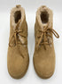 Ugg · Classic Femme Lace-Up Suede Ankle Wedge · 9.5 · Camel