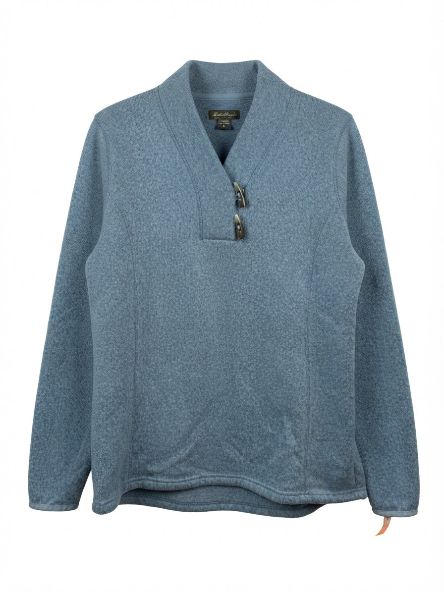 Eddie Bauer · Fleece Lined Wrap Neck Sweater · XLarge · Sky