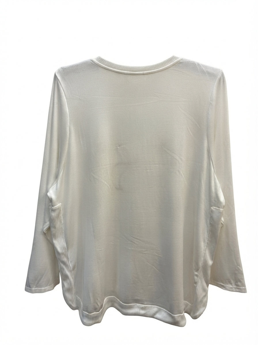 Kiss & Fly · Pumpkin Thanksgiving top · 3X · White/Cream