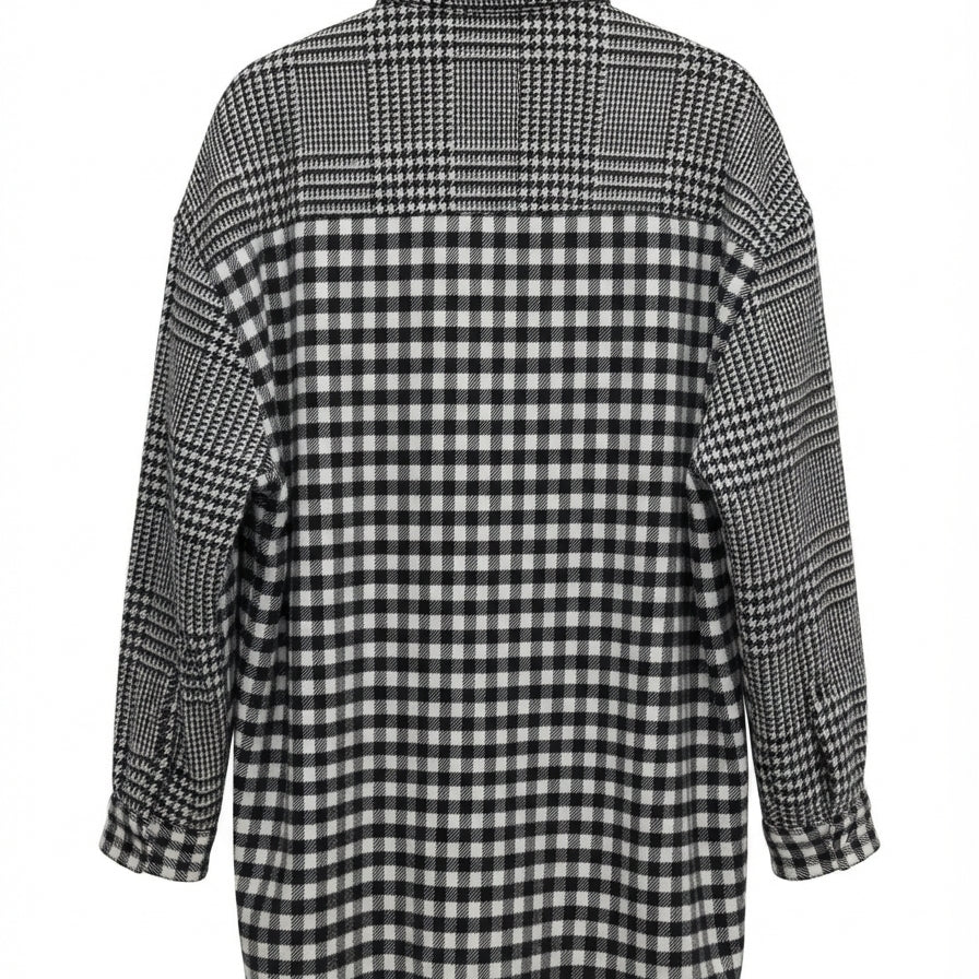 Miou Muse · Fashion Jacket · Small · White/Black Plaid